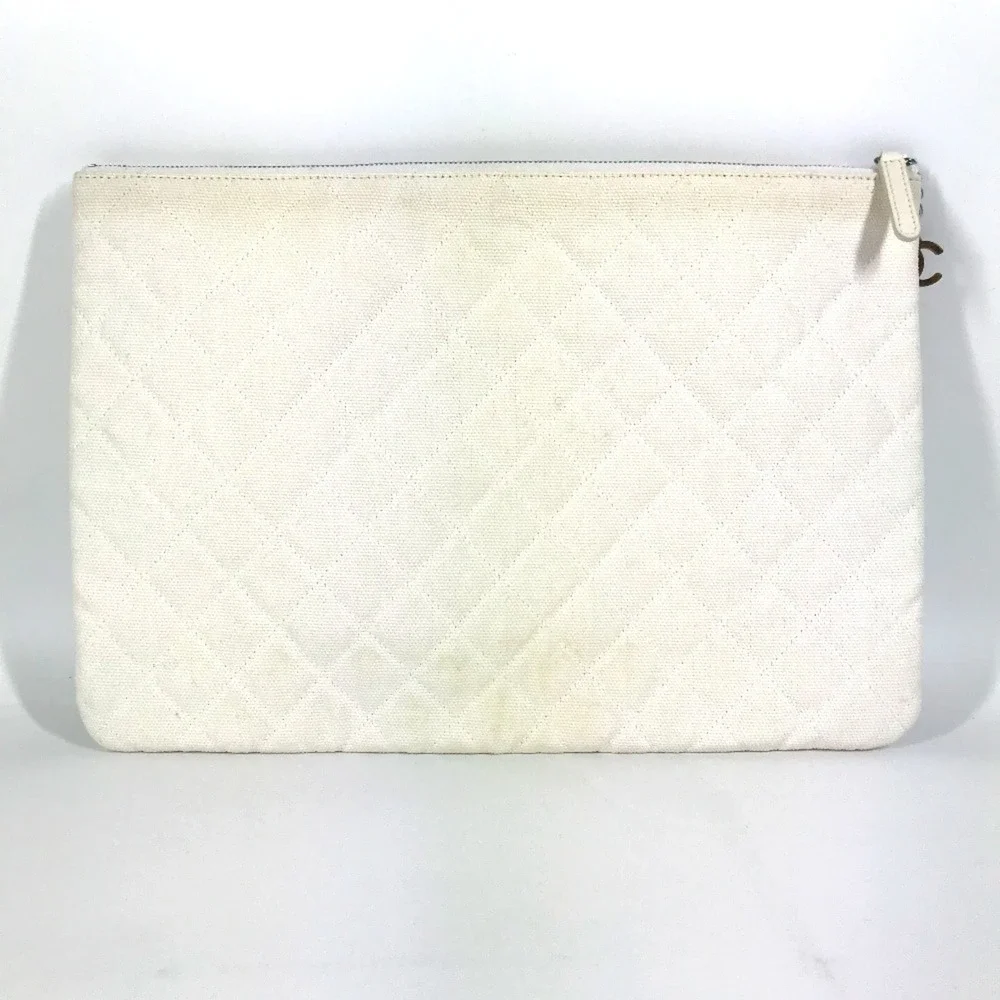 CHANEL Pink Canvas Pouch